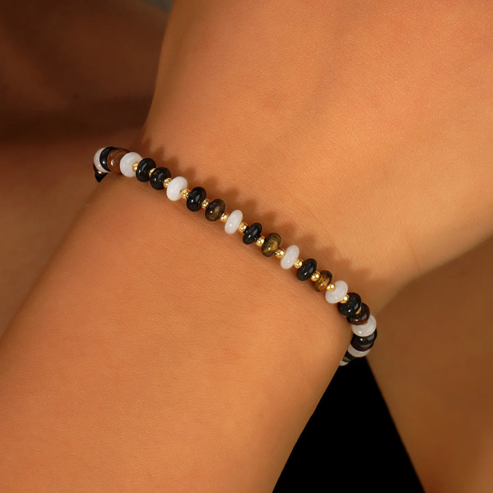 Bracelet réglable en perles de cristal naturel style bohème Olivenorma - image 2