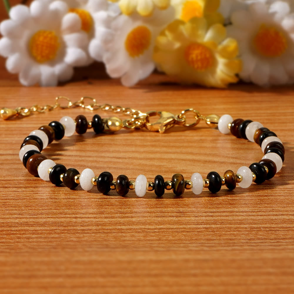Bracelet réglable en perles de cristal naturel style bohème Olivenorma - image 4