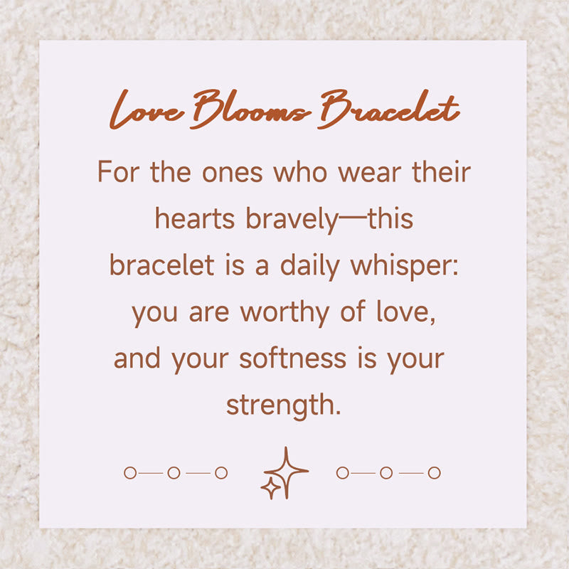 Bracelet Olivenorma « Love Blooms » en quartz rose et quartz fraise