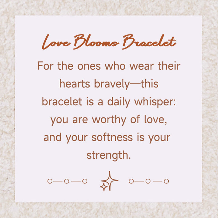Bracelet Olivenorma « Love Blooms » en quartz rose et quartz fraise