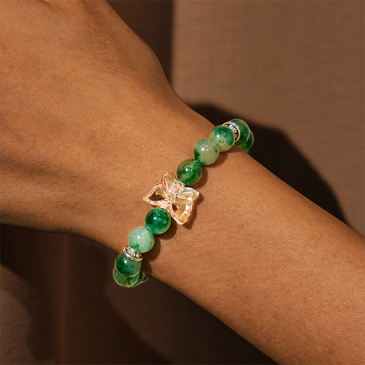 Bracelet Olivenorma « Croissance et Fortune » en quartz fantôme vert