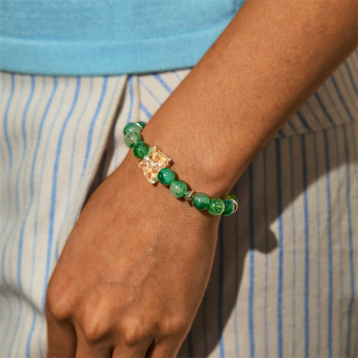 Bracelet Olivenorma « Croissance et Fortune » en quartz fantôme vert