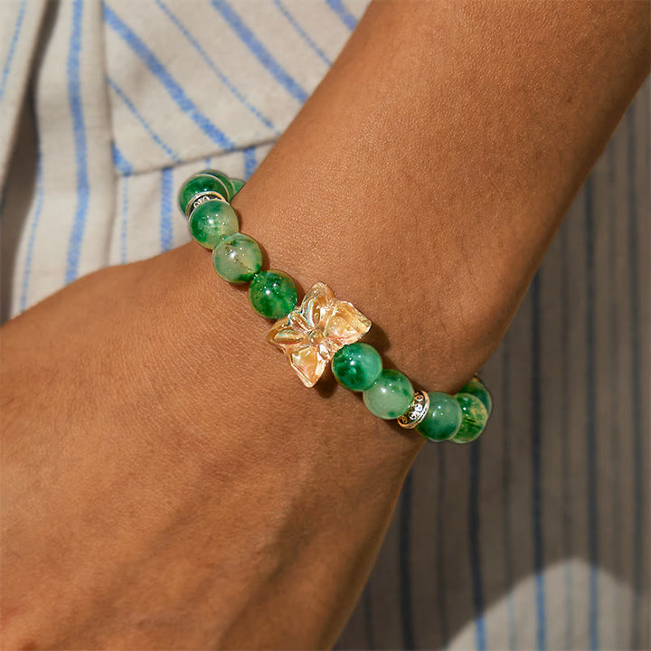 Bracelet Olivenorma « Croissance et Fortune » en quartz fantôme vert