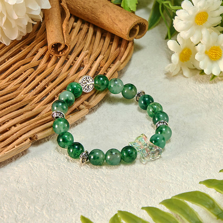 Bracelet Olivenorma « Croissance et Fortune » en quartz fantôme vert