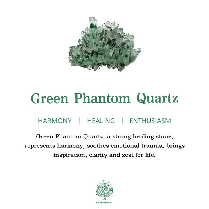 Bracelet Olivenorma « Croissance et Fortune » en quartz fantôme vert