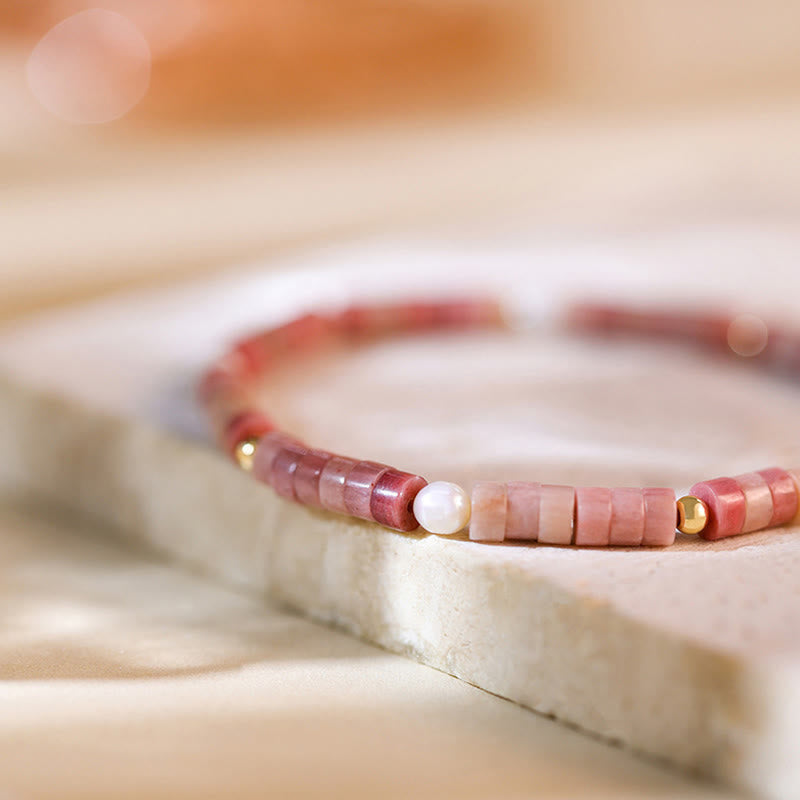 Bracelet de perles Olivenorma en rhodochrosite naturelle pour attirer l'amour - image 5
