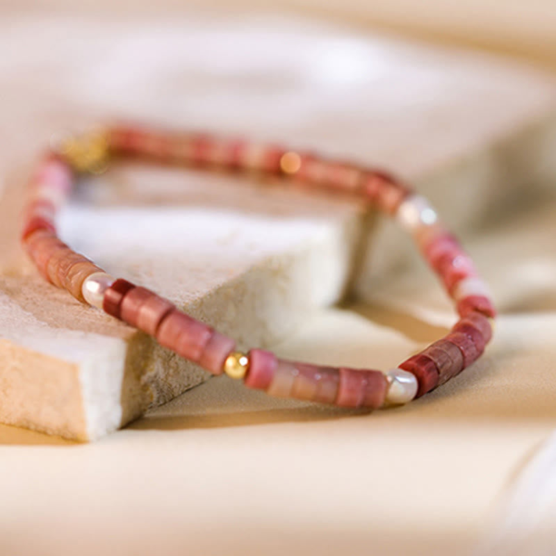 Bracelet de perles Olivenorma en rhodochrosite naturelle pour attirer l'amour - image 4