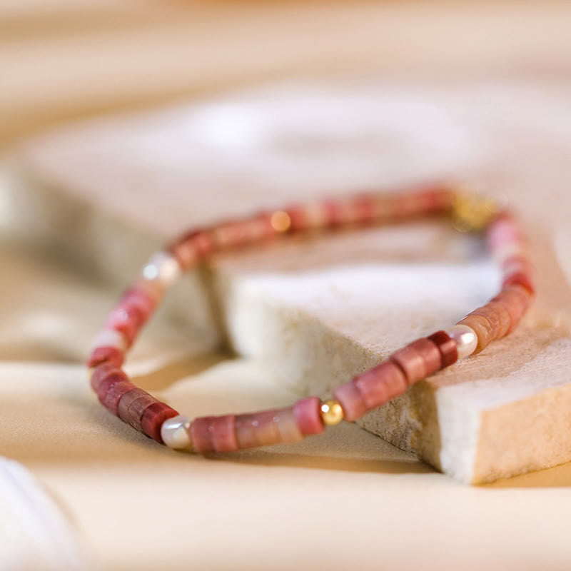 Bracelet de perles Olivenorma en rhodochrosite naturelle pour attirer l'amour - image 2