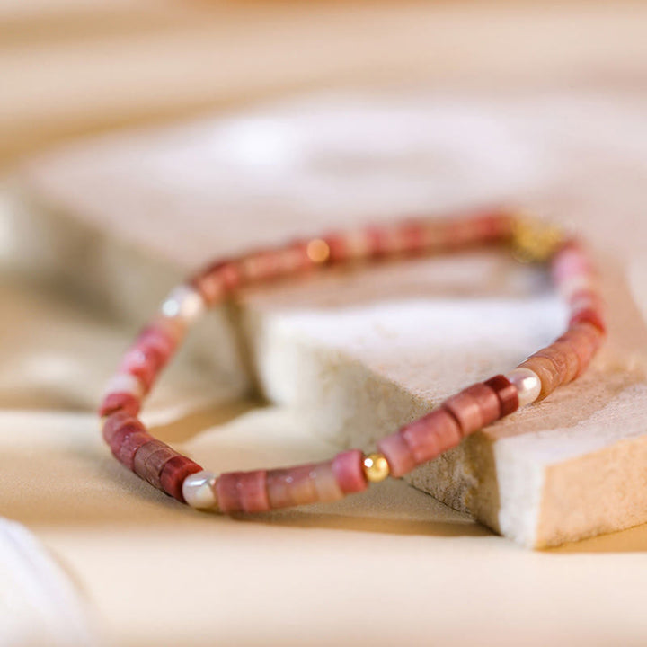 Bracelet de perles Olivenorma en rhodochrosite naturelle pour attirer l'amour - image 2