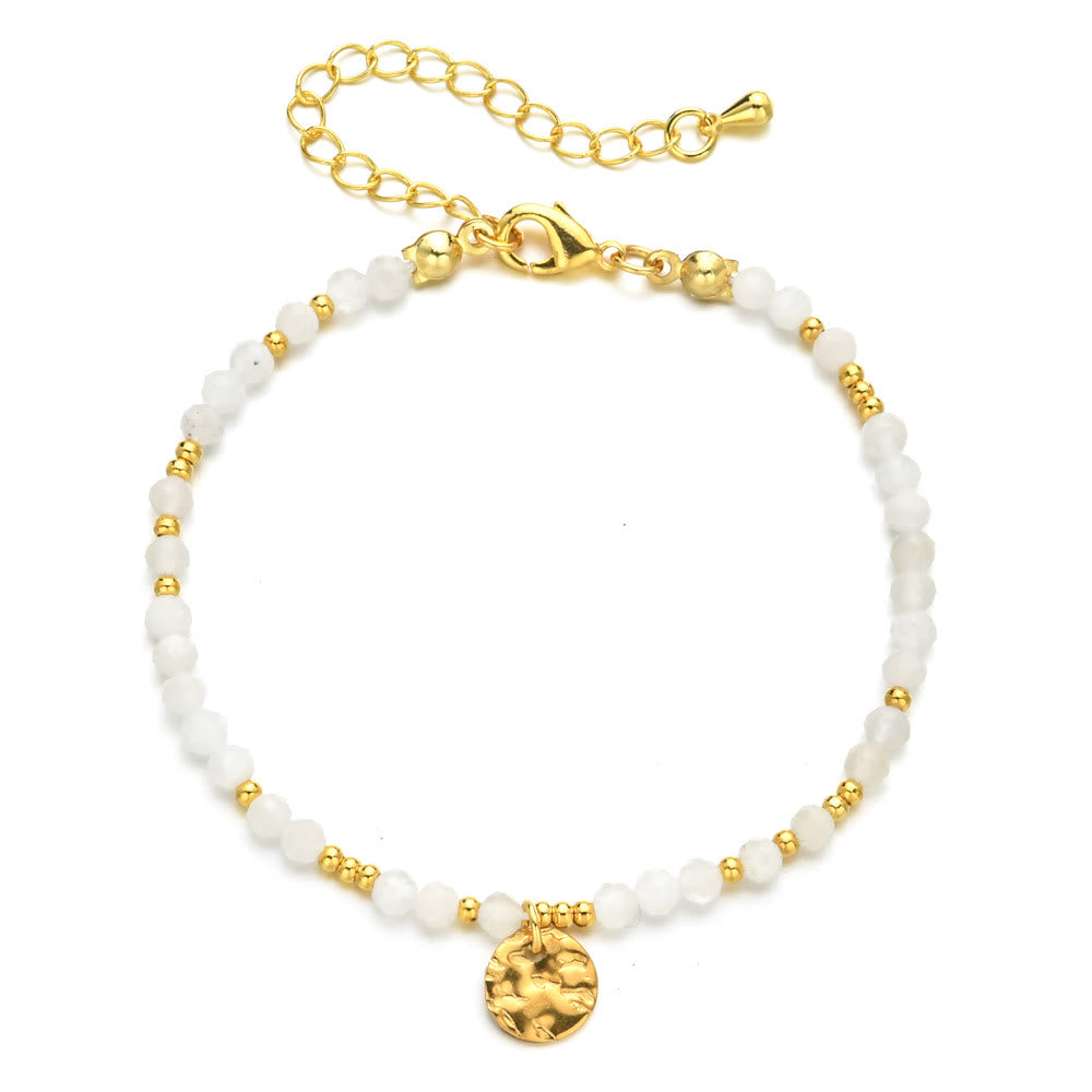Bracelet ajustable Olivenorma Fortune Biscuit en mini-perles naturelles et pierres précieuses - Cristal clair - image 7