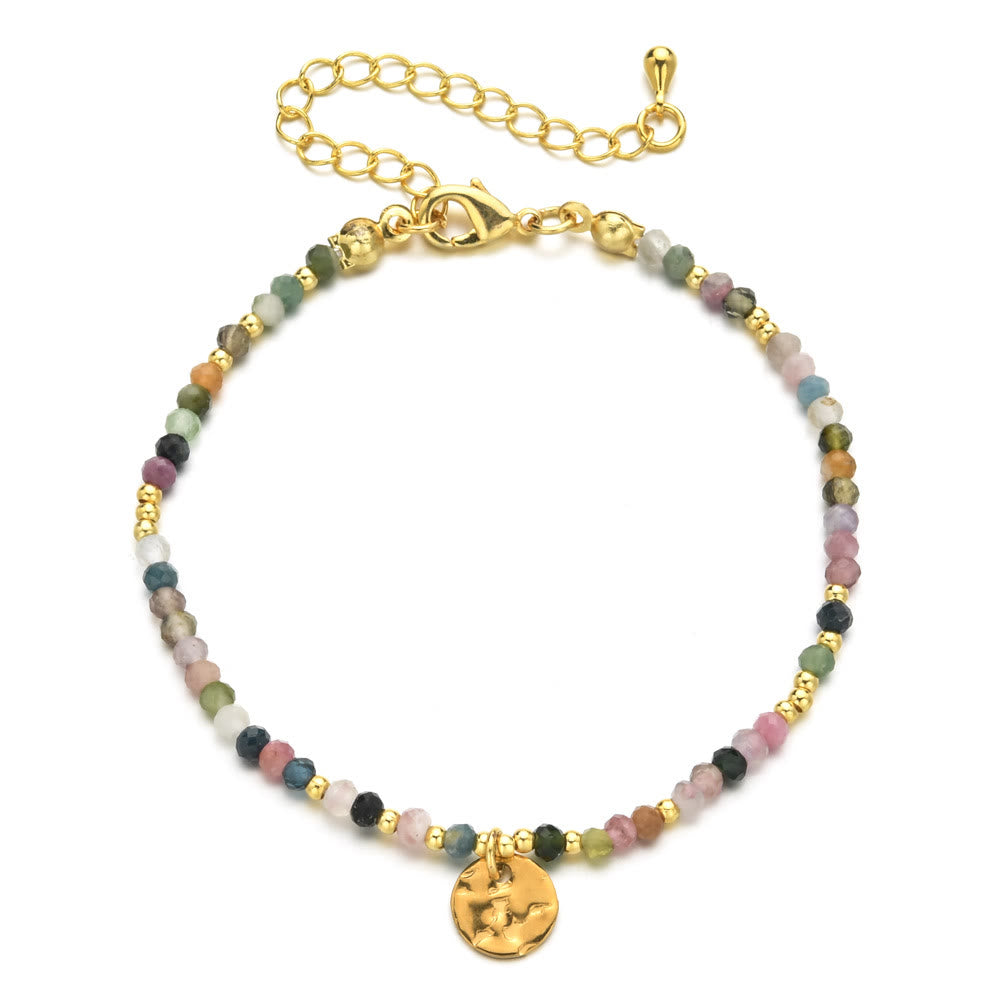 Bracelet ajustable Olivenorma Fortune Biscuit en mini-perles naturelles et pierres précieuses - Tourmaline - image 19