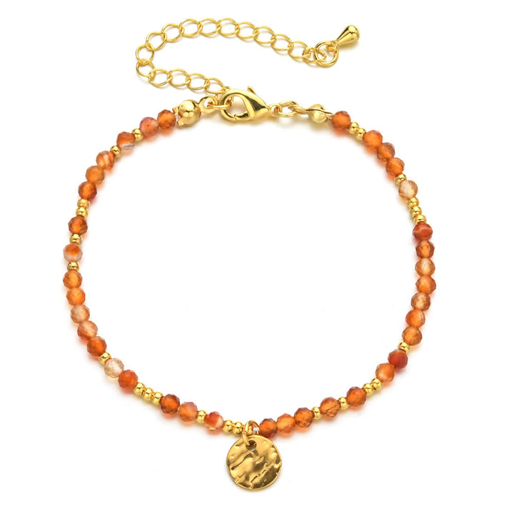 Bracelet ajustable Olivenorma Fortune Biscuit en mini-perles naturelles et pierres précieuses - Pierre du Soleil - image 2