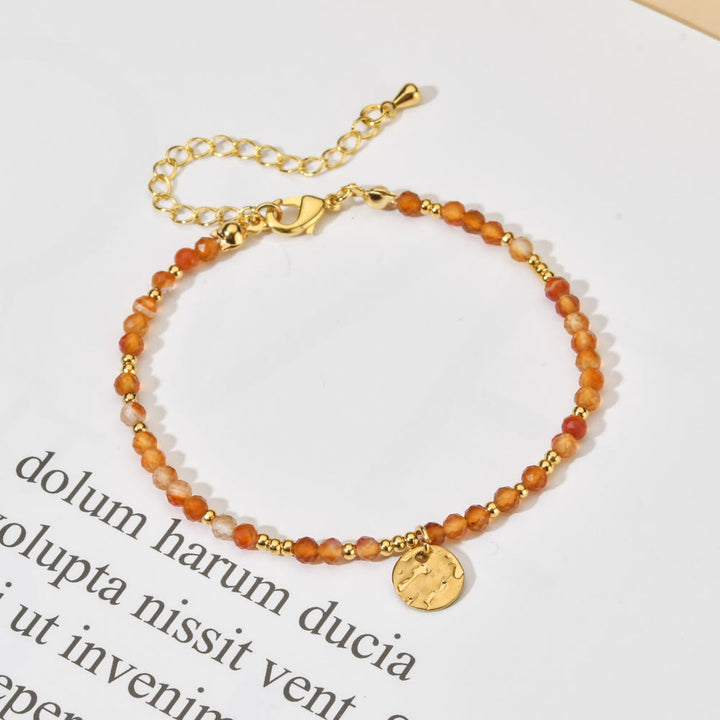 Bracelet ajustable Olivenorma Fortune Biscuit en mini-perles naturelles et pierres précieuses - image 3