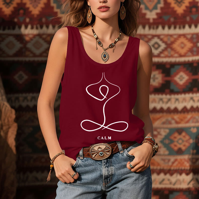 T-shirt de yoga Olivenorma « CALM » et « BREATH » Débardeur spirituel - image 10