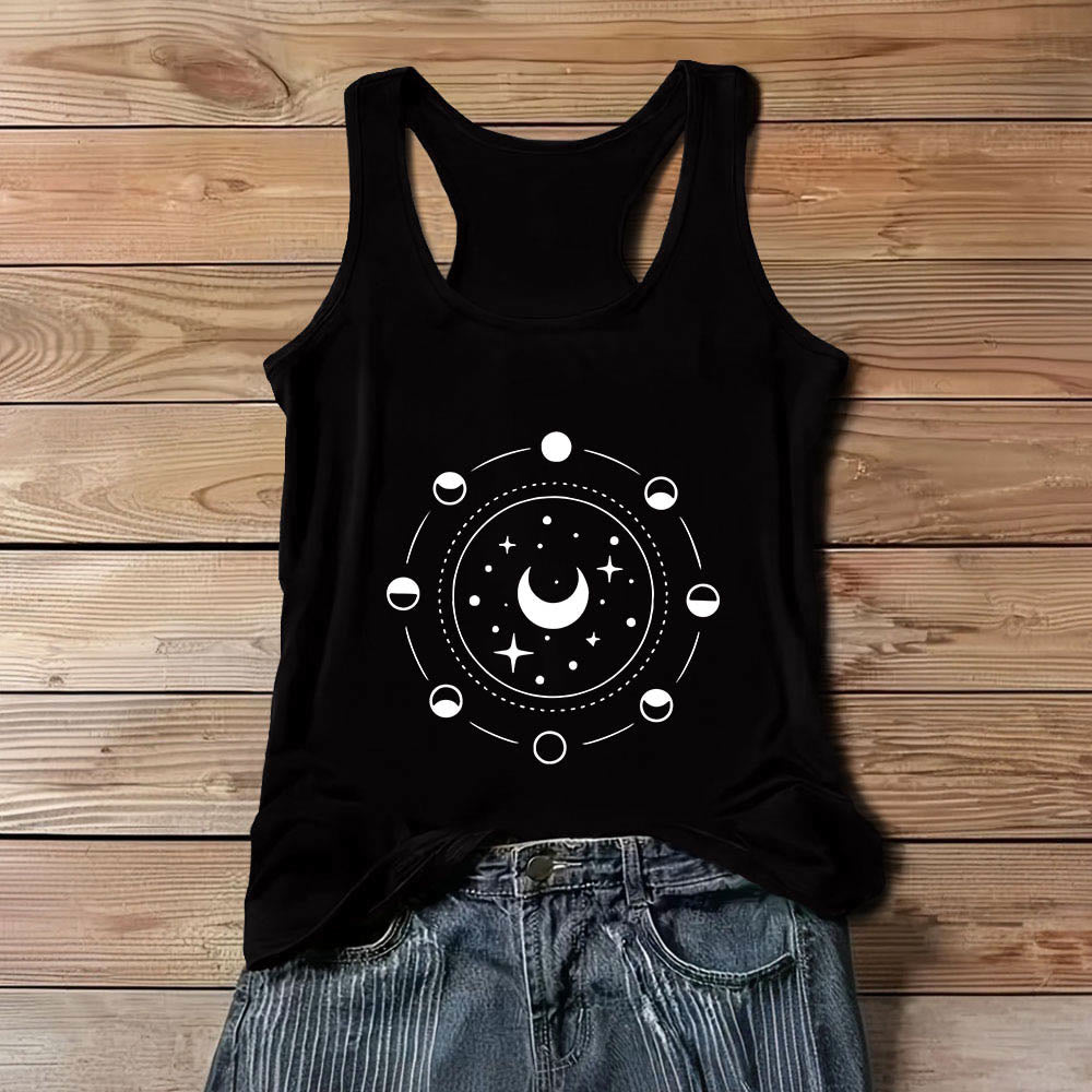 Débardeur dos nageur Olivenorma Celestial Moon Phases pour femme - Noir - 3XL - image 0