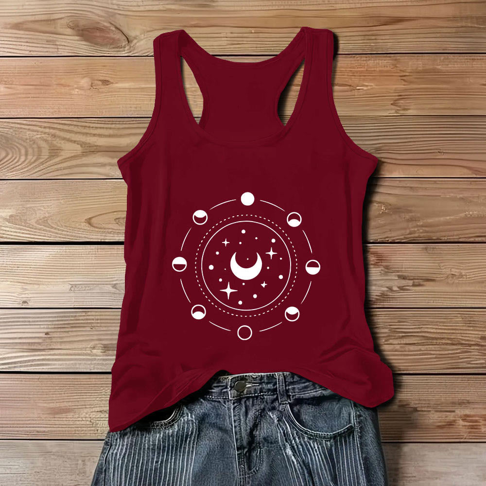 Débardeur dos nageur Olivenorma Celestial Moon Phases pour femme - Rouge - 3XL - image 9