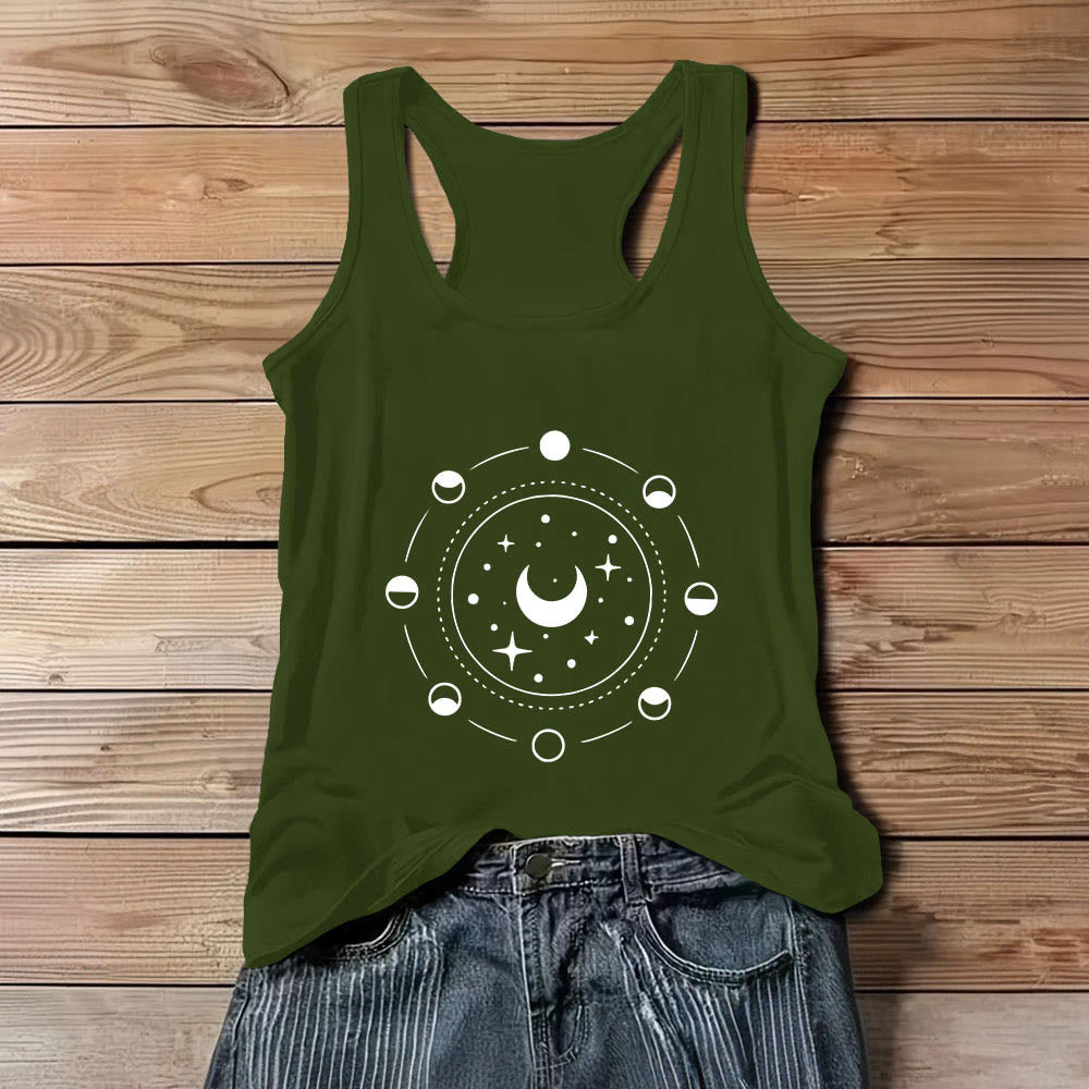 Débardeur dos nageur Olivenorma Celestial Moon Phases pour femme - Vert - 3XL - image 12