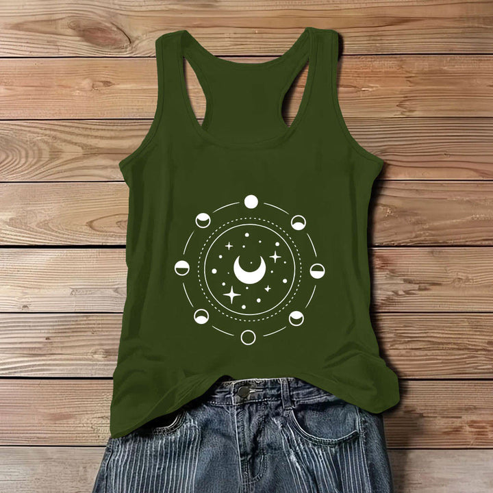 Débardeur dos nageur Olivenorma Celestial Moon Phases pour femme - Vert - 3XL - image 12