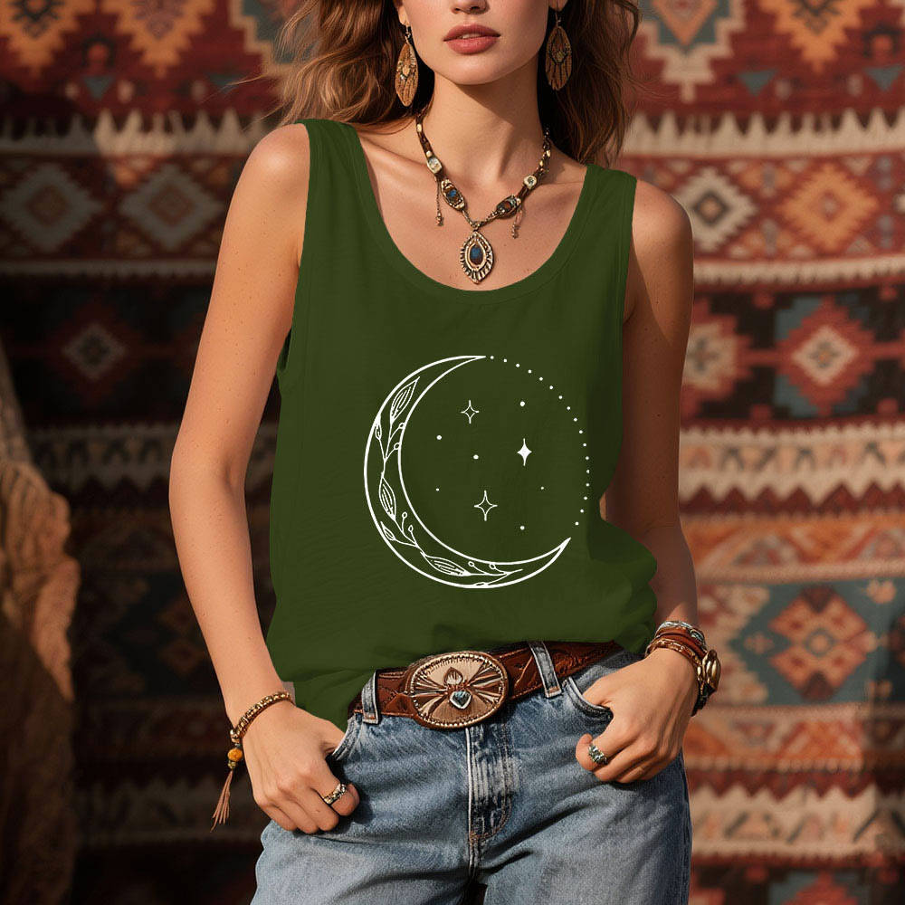 Débardeur de yoga Olivenorma Crescent Moon Stars Celestial pour femme - image 12
