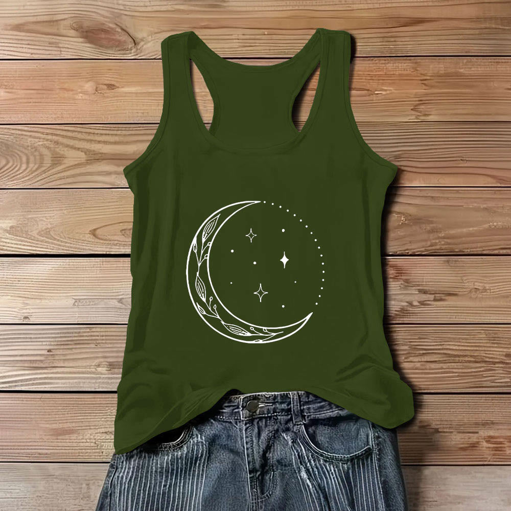 Débardeur de yoga Olivenorma Crescent Moon Stars Celestial pour femme - Vert - 3XL - image 12