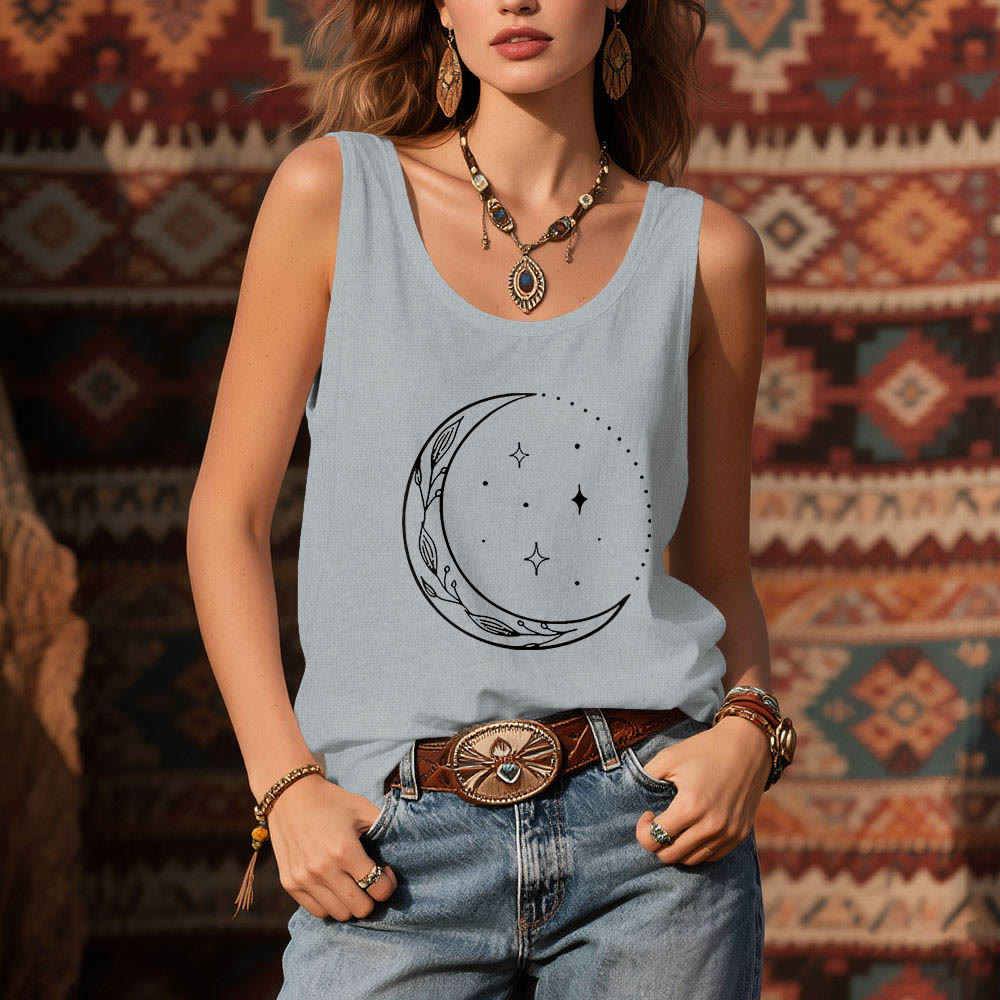 Débardeur de yoga Olivenorma Crescent Moon Stars Celestial pour femme - image 9