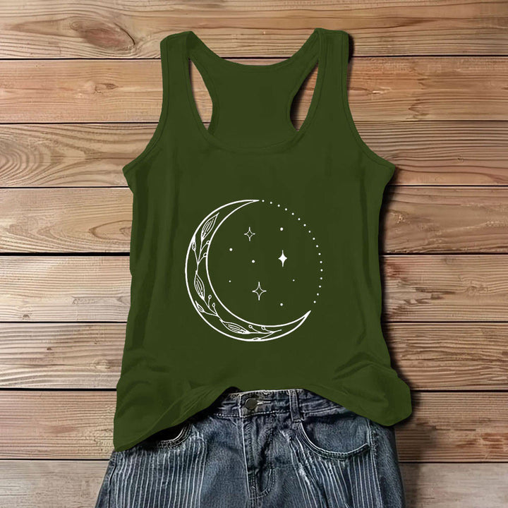 Débardeur de yoga Olivenorma Crescent Moon Stars Celestial pour femme - Vert - 3XL - image 11
