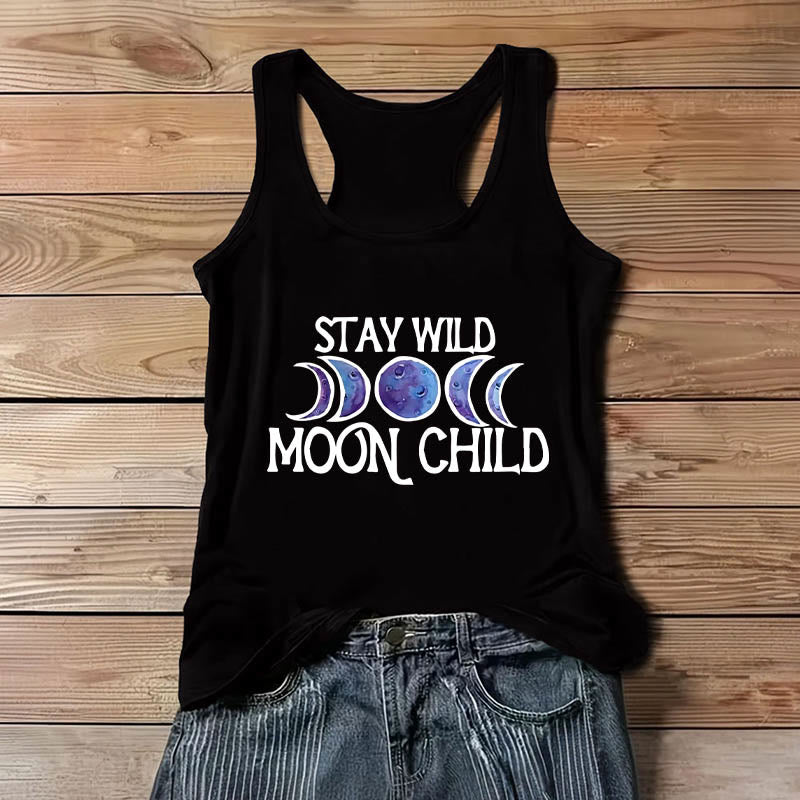 T-shirt Olivenorma « STAY WILD, MOON CHILD » doux et spirituel avec phases de lune - image 5