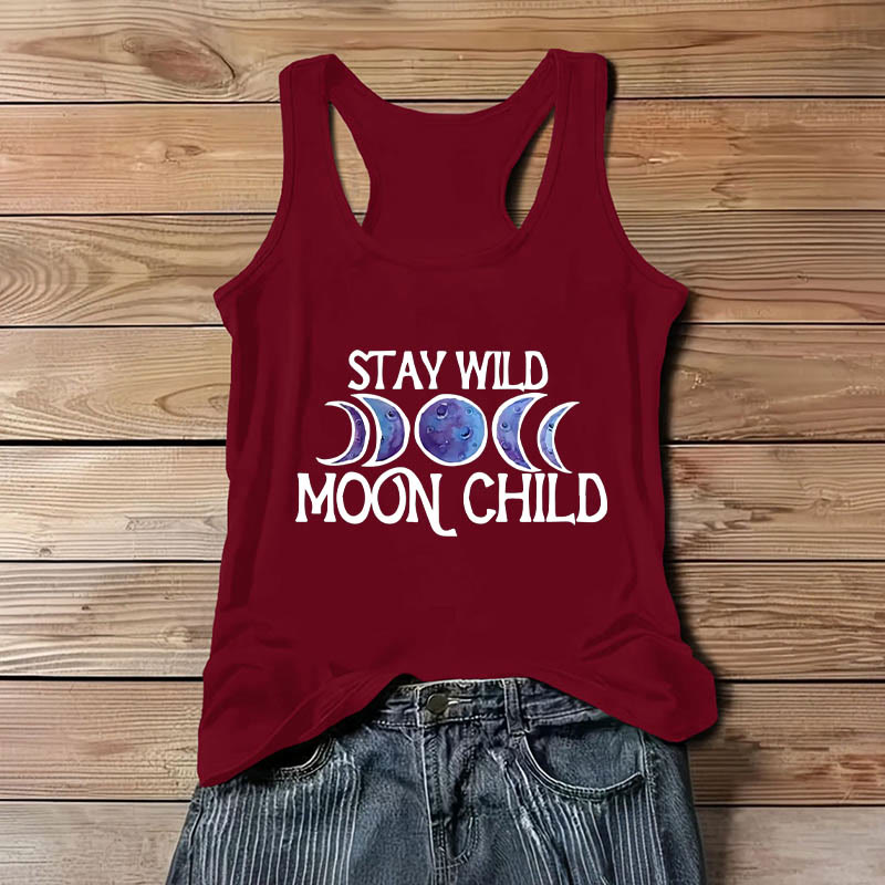 T-shirt Olivenorma « STAY WILD, MOON CHILD » doux et spirituel avec phases de lune - image 10