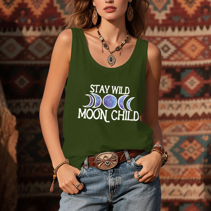 T-shirt Olivenorma « STAY WILD, MOON CHILD » doux et spirituel avec phases de lune - image 13