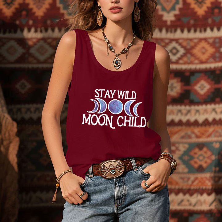 T-shirt Olivenorma « STAY WILD, MOON CHILD » doux et spirituel avec phases de lune - image 11