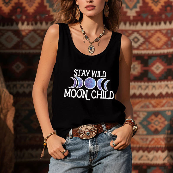 T-shirt Olivenorma « STAY WILD, MOON CHILD » doux et spirituel avec phases de lune - image 6