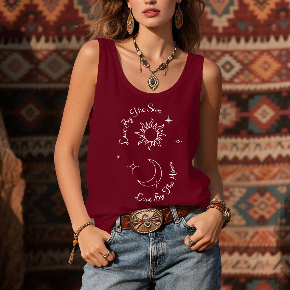 Débardeur confort Olivenorma « Live By The Sun, Love By The Moon » Moon & Sun - image 13