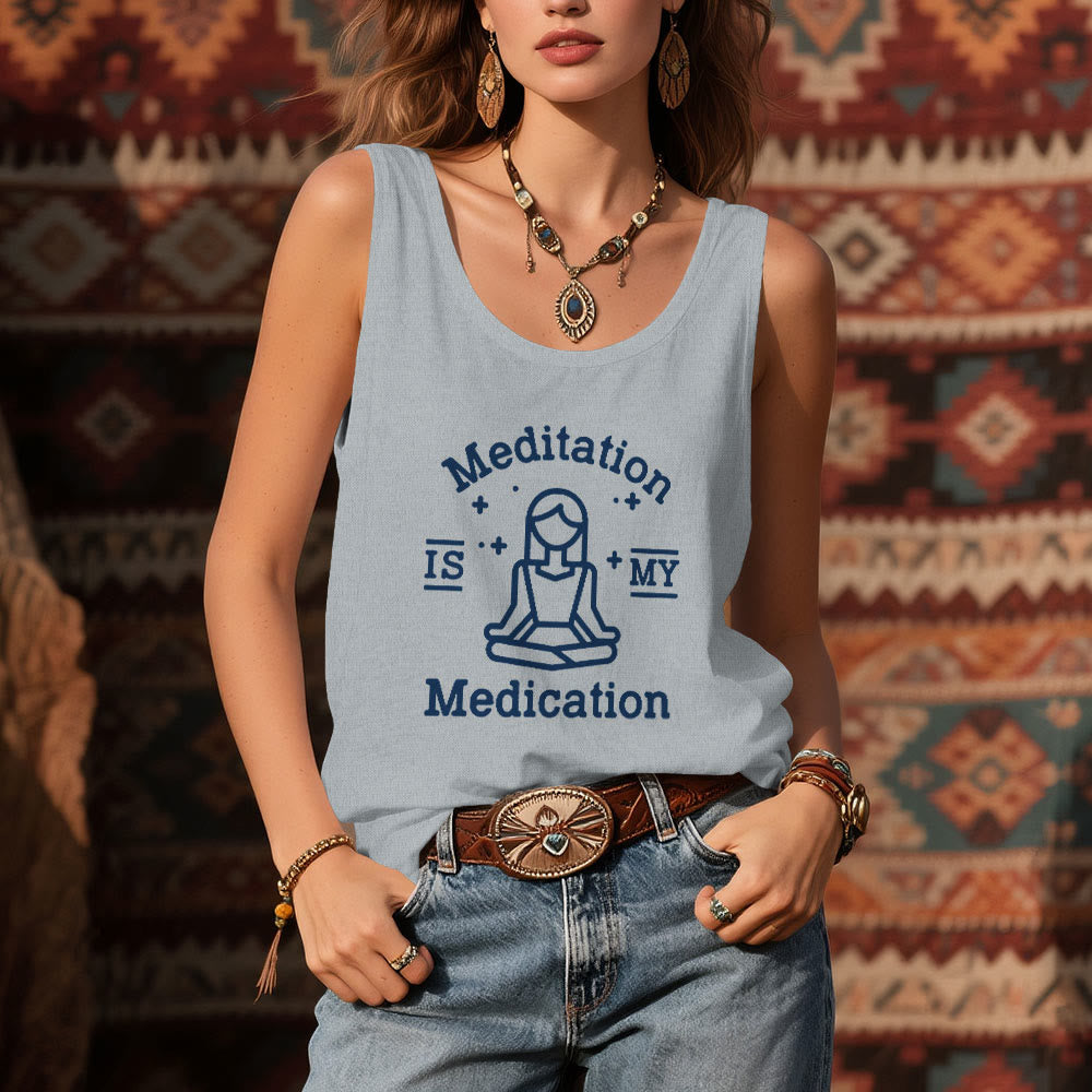 T-shirt de yoga Olivenorma « LA MÉDITATION EST MON MÉDICAMENT » - image 8