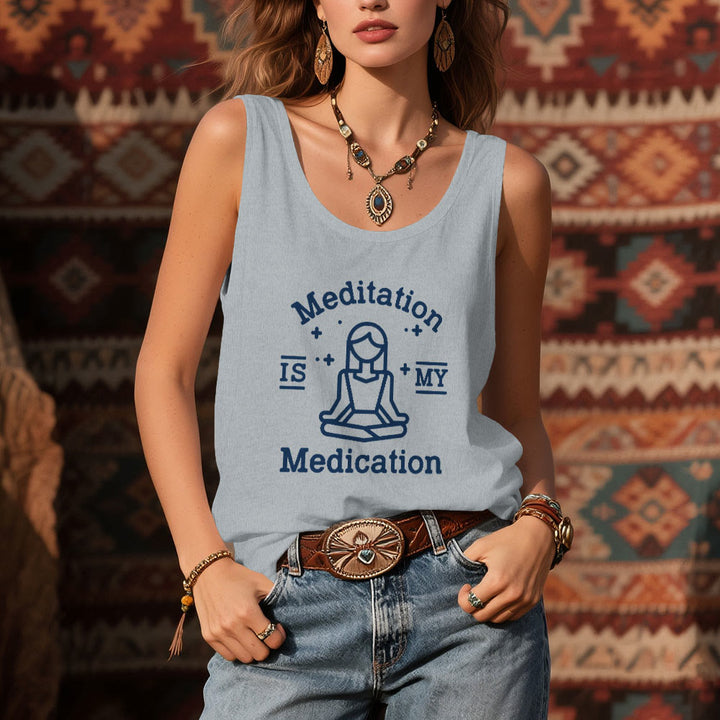 T-shirt de yoga Olivenorma « LA MÉDITATION EST MON MÉDICAMENT » - image 8