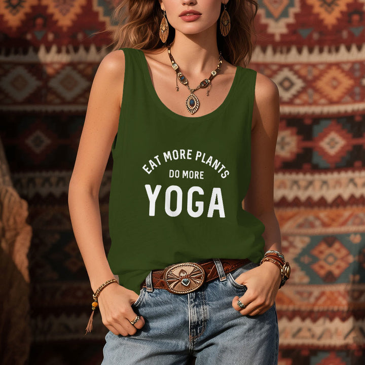 T-shirt sans manches Olivenorma « MANGEZ PLUS DE PLANTES, FAITES PLUS DE YOGA » - image 12