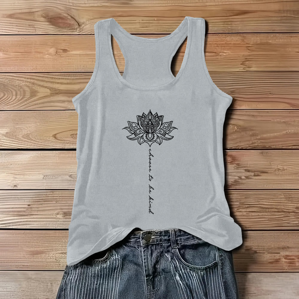 T-shirt Olivenorma manches « Choisissez d'être gentil » avec motif lotus paisible et spirituel - Gris - 3XL - image 9