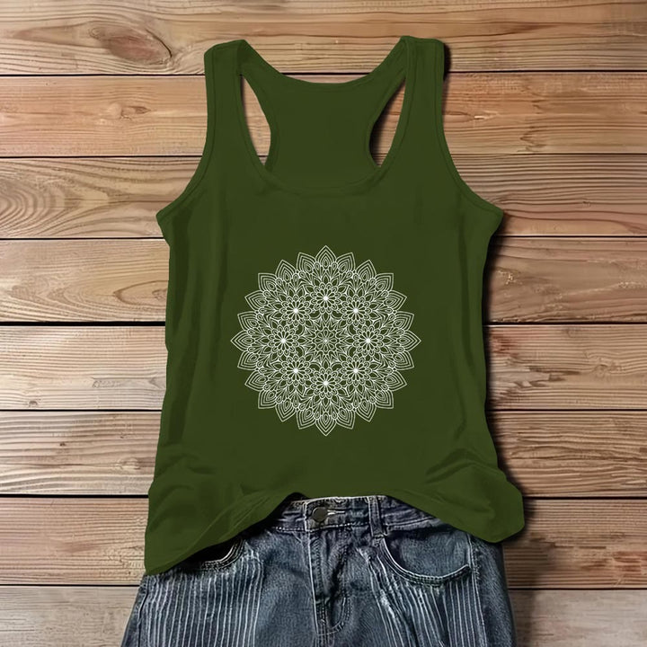 T-shirt imprimé floral Olivenorma pour femme, débardeur graphique  - Vert - 3XL - image 11