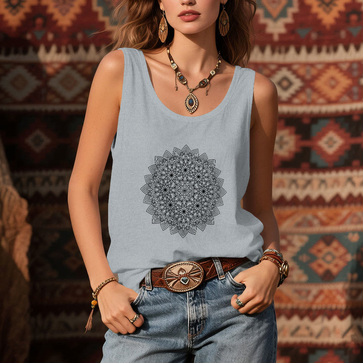 T-shirt imprimé floral Olivenorma pour femme, débardeur graphique  - image 8