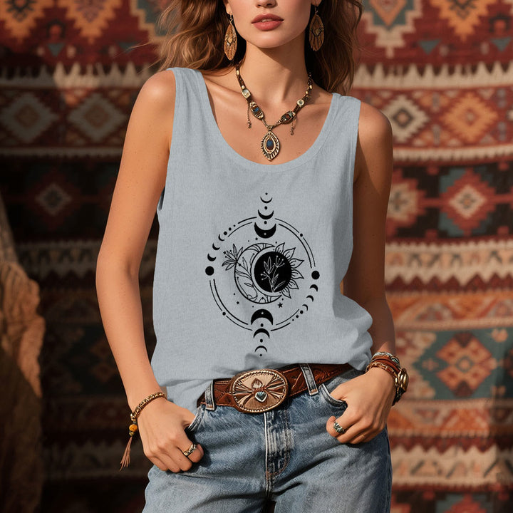 T-shirt coupe classique Olivenorma Moom Phase pour femme, col rond et manches courtes - image 8