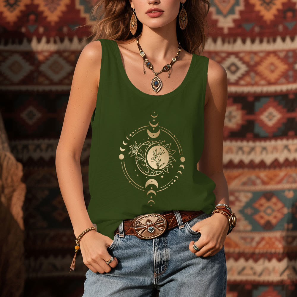 T-shirt coupe classique Olivenorma Moom Phase pour femme, col rond et manches courtes - image 12