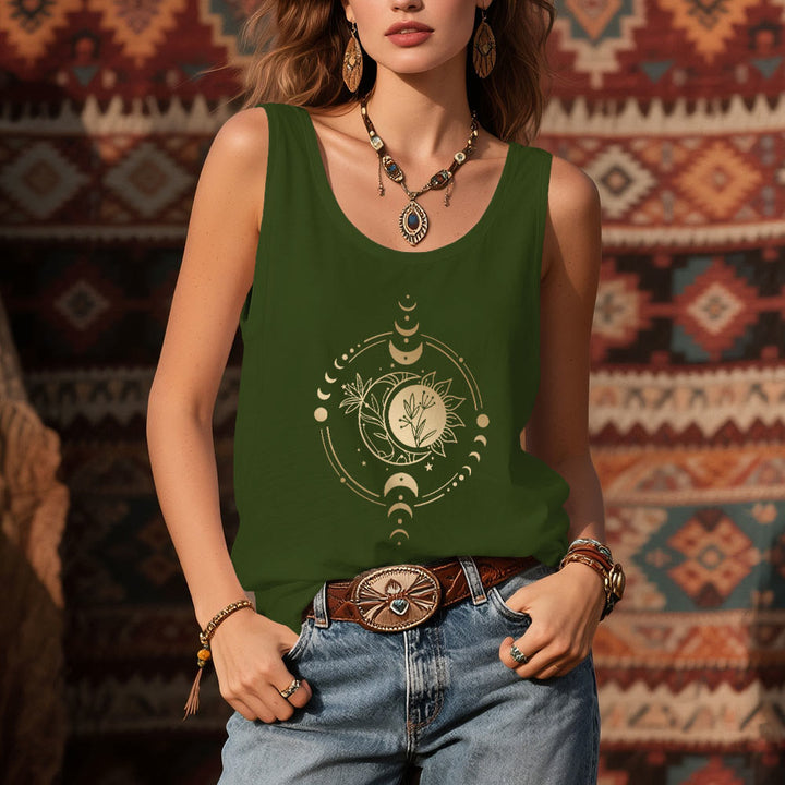 T-shirt coupe classique Olivenorma Moom Phase pour femme, col rond et manches courtes - image 12