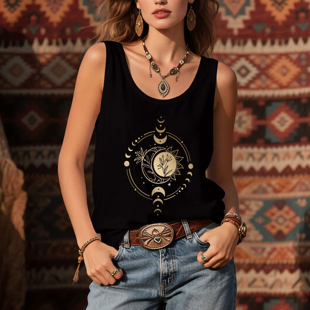 T-shirt coupe classique Olivenorma Moom Phase pour femme, col rond et manches courtes - image 2