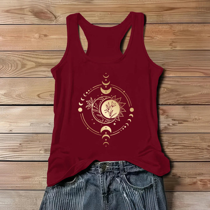 T-shirt coupe classique Olivenorma Moom Phase pour femme, col rond et manches courtes - Rouge - 3XL - image 8