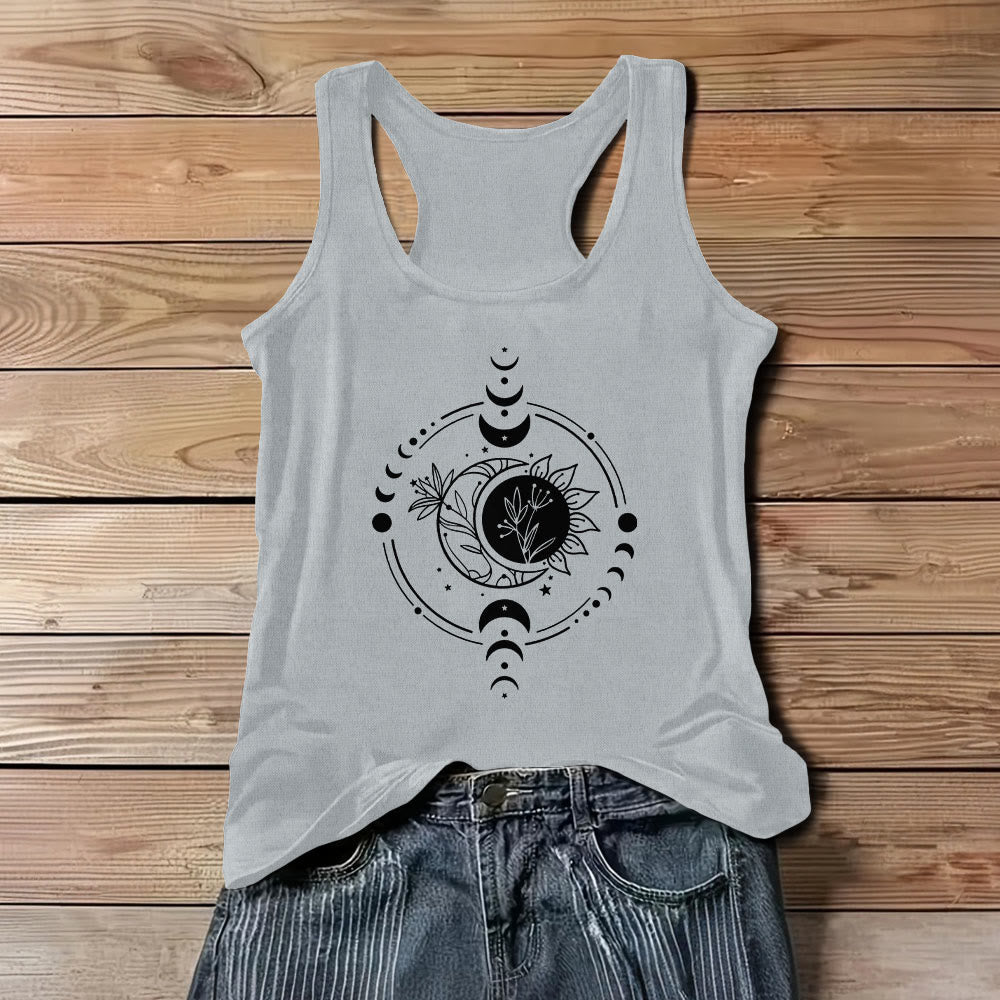 T-shirt coupe classique Olivenorma Moom Phase pour femme, col rond et manches courtes - Gris - 3XL - image 7