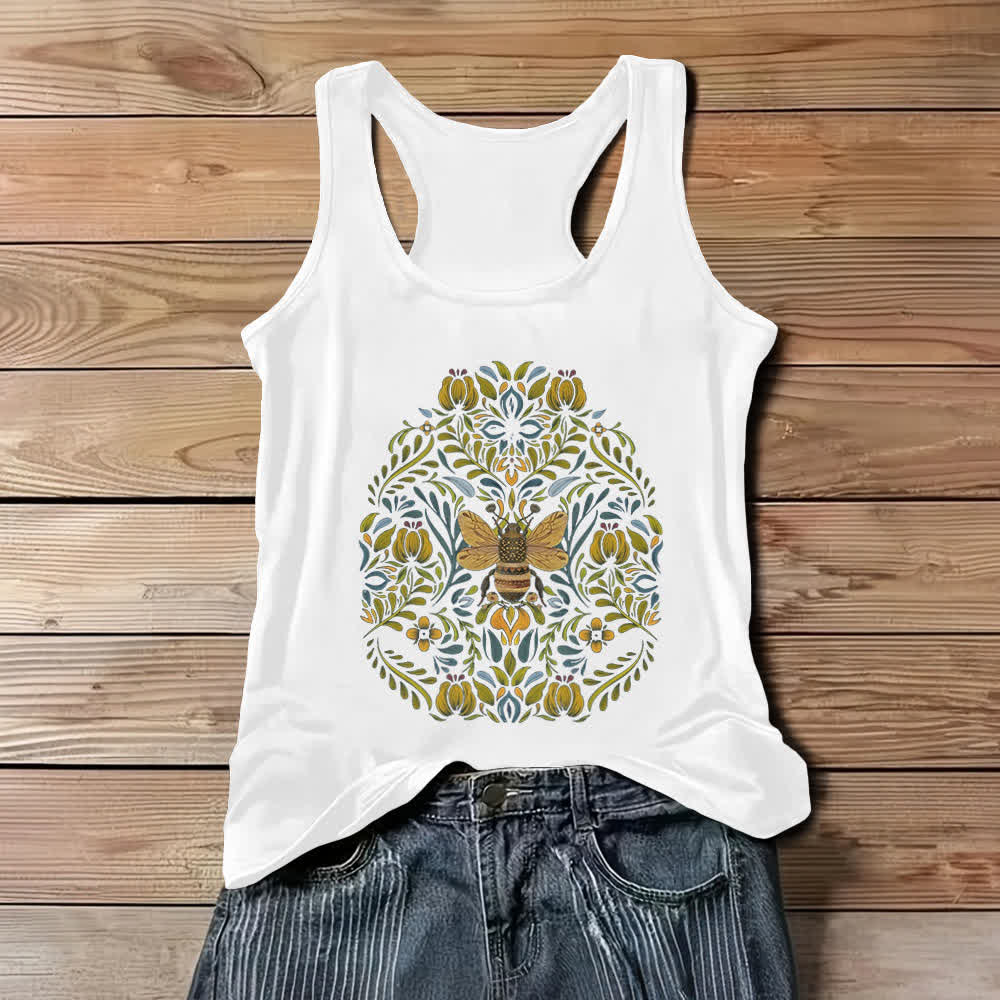 Olivenorma Cottagecore Be Folk Art Débardeur - Blanc - 3XL - image 1