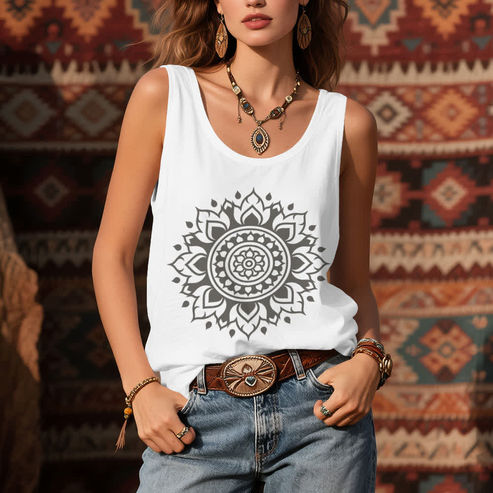 Débardeur fluide pour femme Olivenorma Boho Mandala - image 4