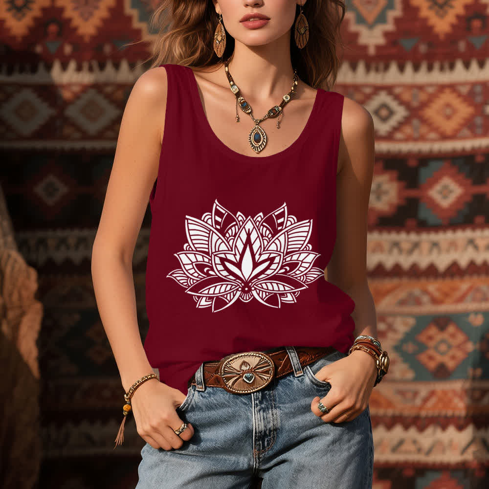 Débardeur Olivenorma Lotus Flower Yoga Mandala - image 1