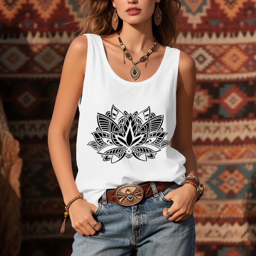 Débardeur Olivenorma Lotus Flower Yoga Mandala - image 3