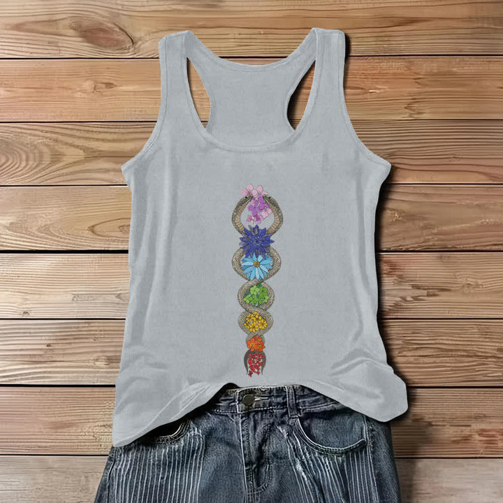 Débardeur Olivenorma Kundalini Awakening 7 Chakra - Gris - 3XL - image 4