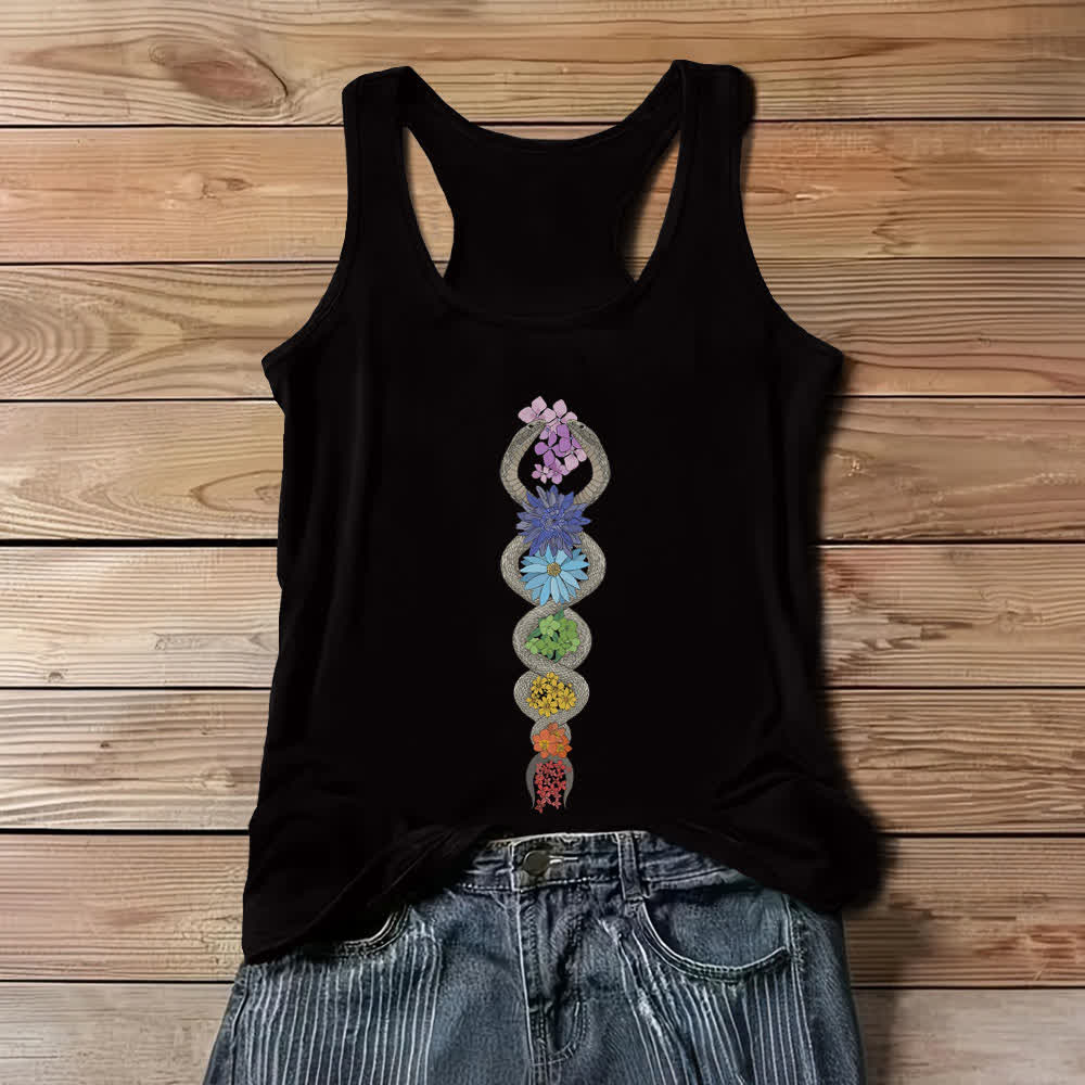 Débardeur Olivenorma Kundalini Awakening 7 Chakra - Noir - 3XL - image 2